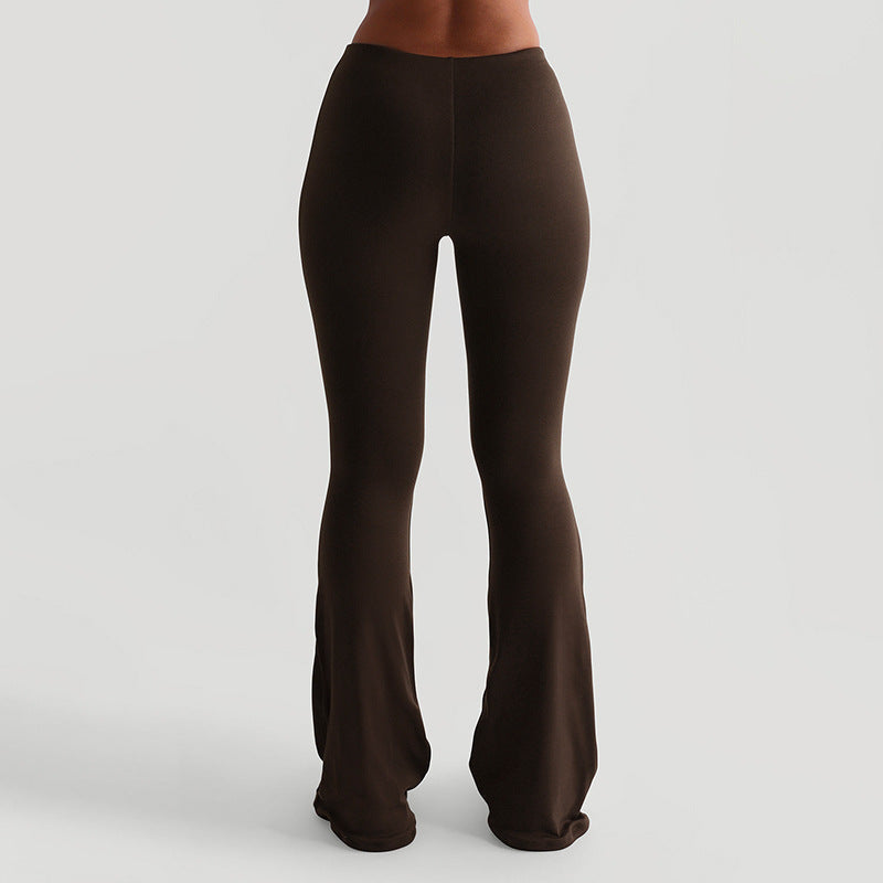 Autumn Women Fashionable Sexy Fitted Boot Cut Casual Trousers
