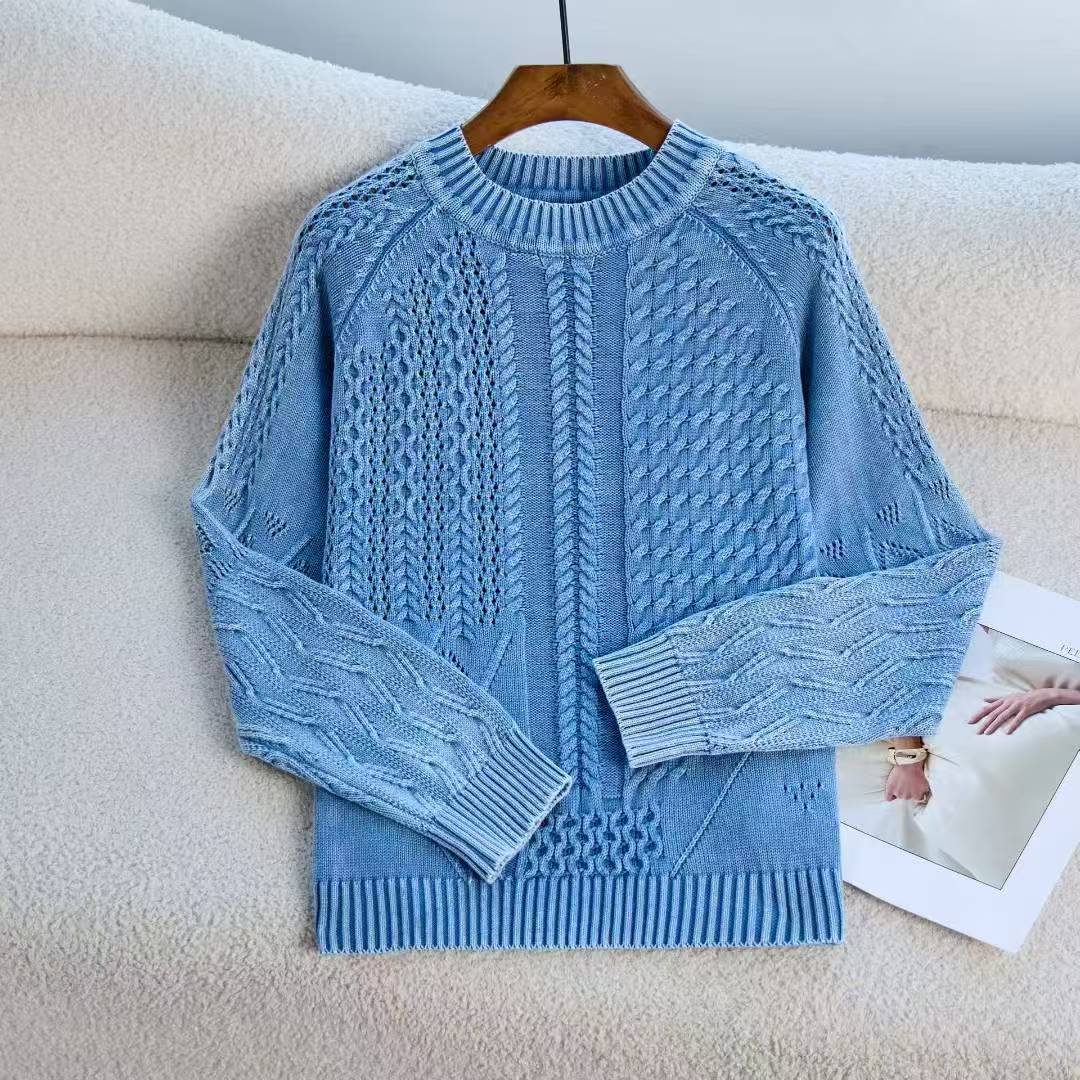 Round Neck Twisted Autumn Winter Women Loose Bottoming Shirt Thick Pullover Women Sweater