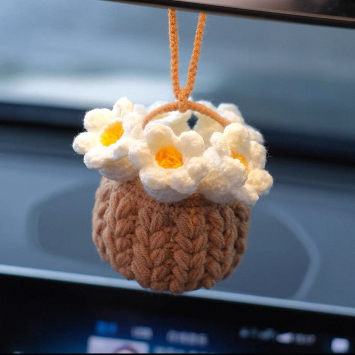 Car plant pendant Car decoration Rearview mirror pendant Creative wool in the car