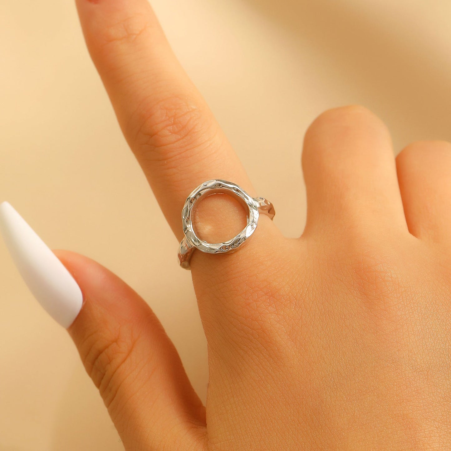 Exaggerated Alloy Round Square Geometric Electroplated Bracelet Fashion Minimalist