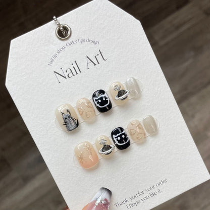 1022- Handmade press on nails fake nails removable