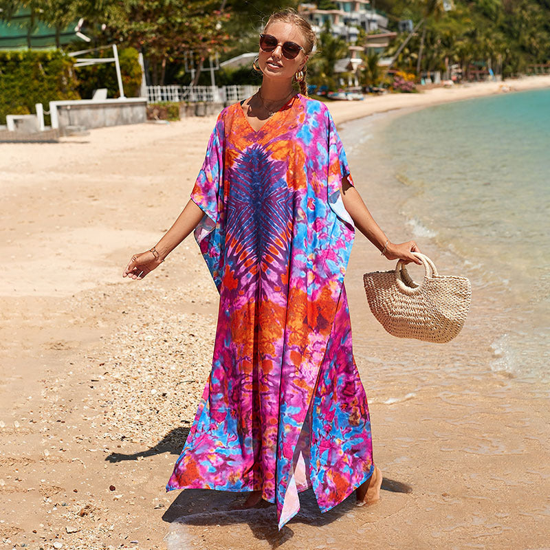 Bohemian Beach Robe ¨C Sexy Loose-Fit Bikini Cover-Up, Vacation Sun Protection Kimono