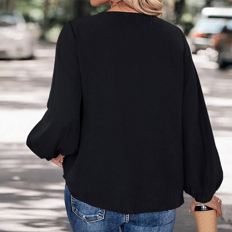 Autumn Women Wear Long Sleeve Retro Shirt