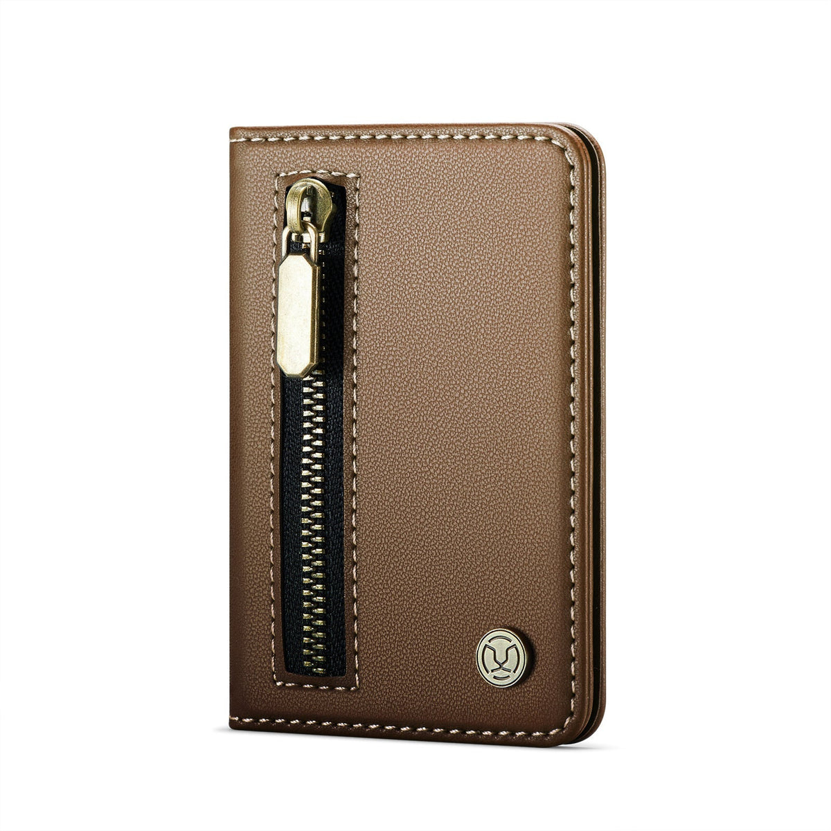 Magsafe ring magnetic card case  for iPhone17 card anti-theft brush 16/15/14/13 zipper change bag Wallet Magnetic Card Holder RFID Blocking, PU Leather Minimalist Phone Wallet Compatible with MagSafe Phones