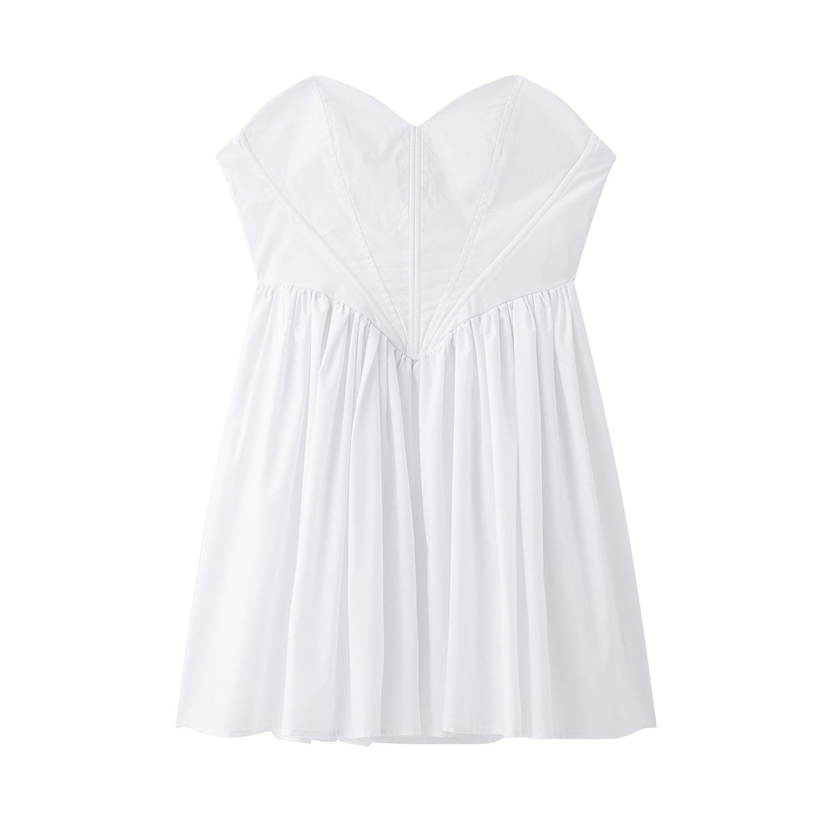 Women Clothing Summer Casual Slim Fit Slimming Patchwork Tube Top Dress