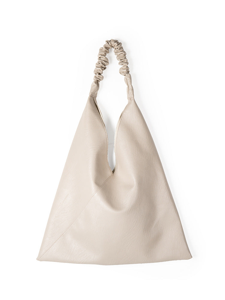 Slouch purse, pu leather shoulder bag, armpit bag commuter, casual large capacity tote bag