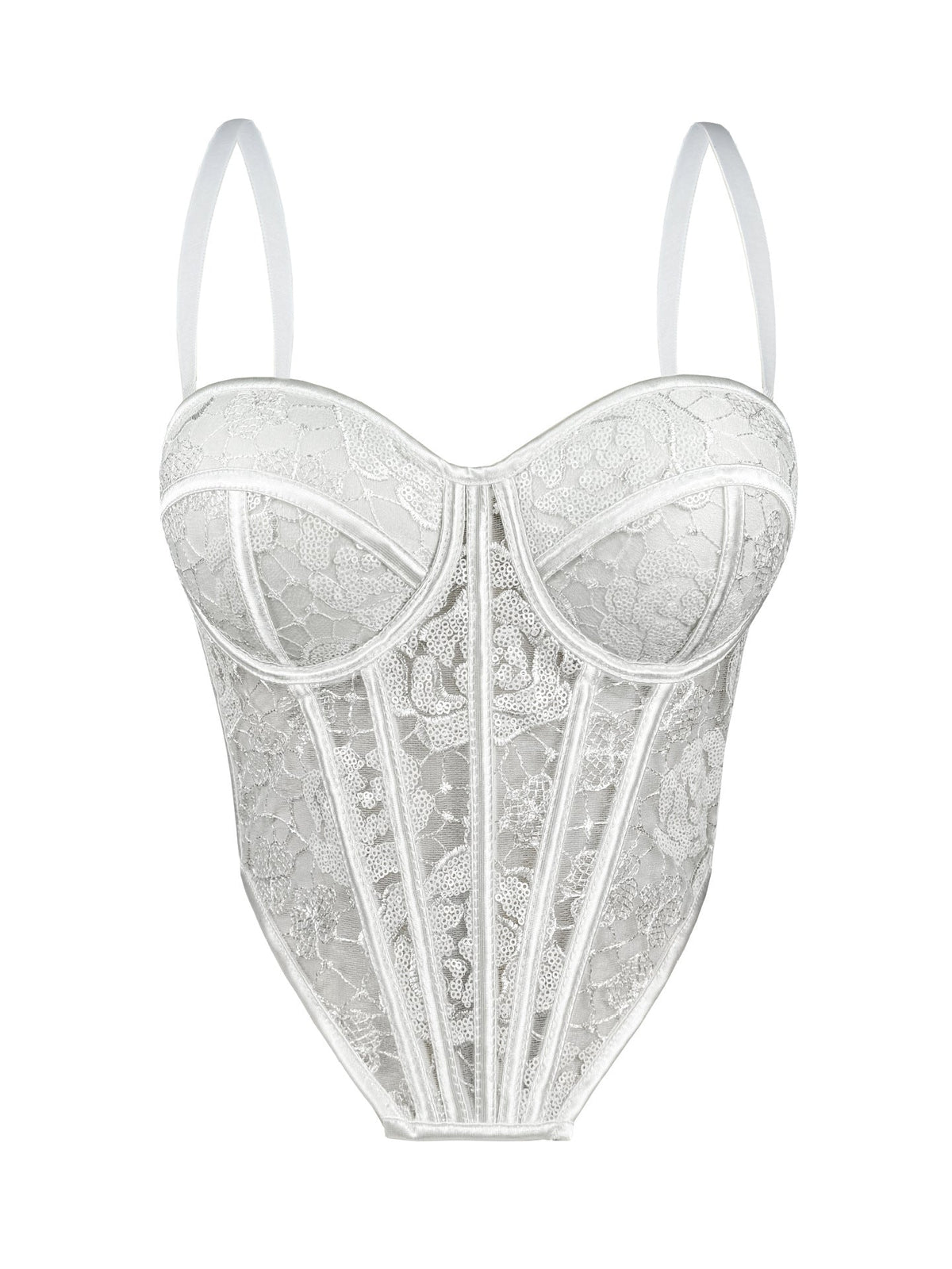 Sequined Floral Boning Corset Corset Chest Pad Slim Fitting Suspenders Vest Outer Wear Boning Corset Top Party Tube Top