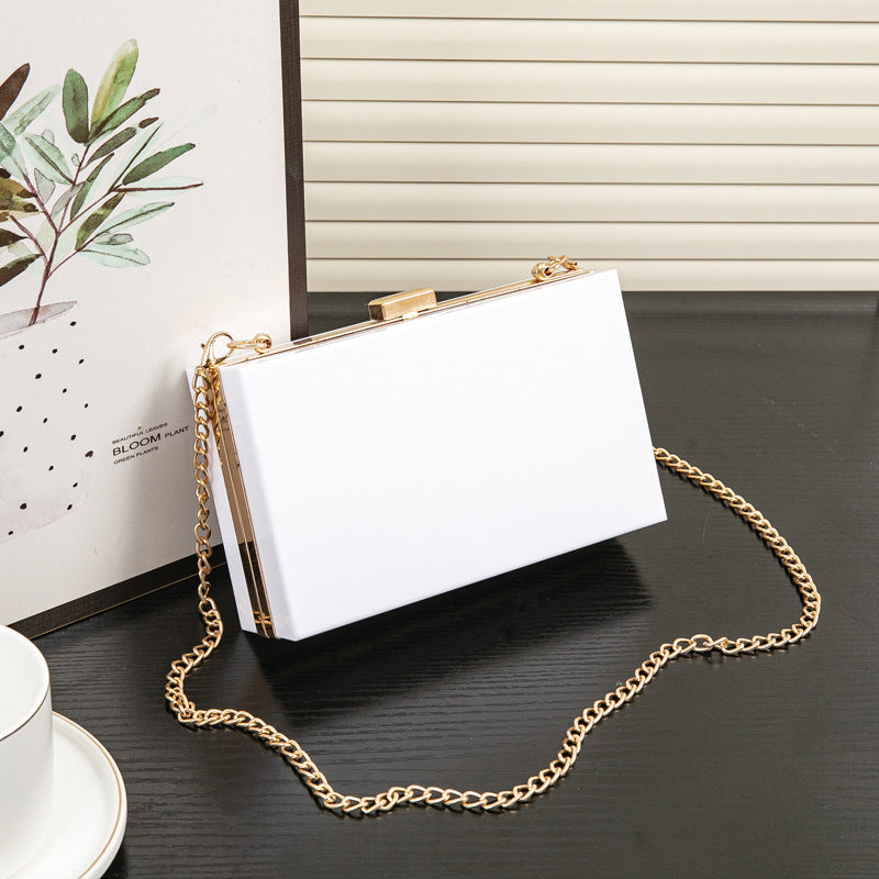 Acrylic Women's Bags, Small Square Bags, Transparent Box Bags, Dinner Bags.