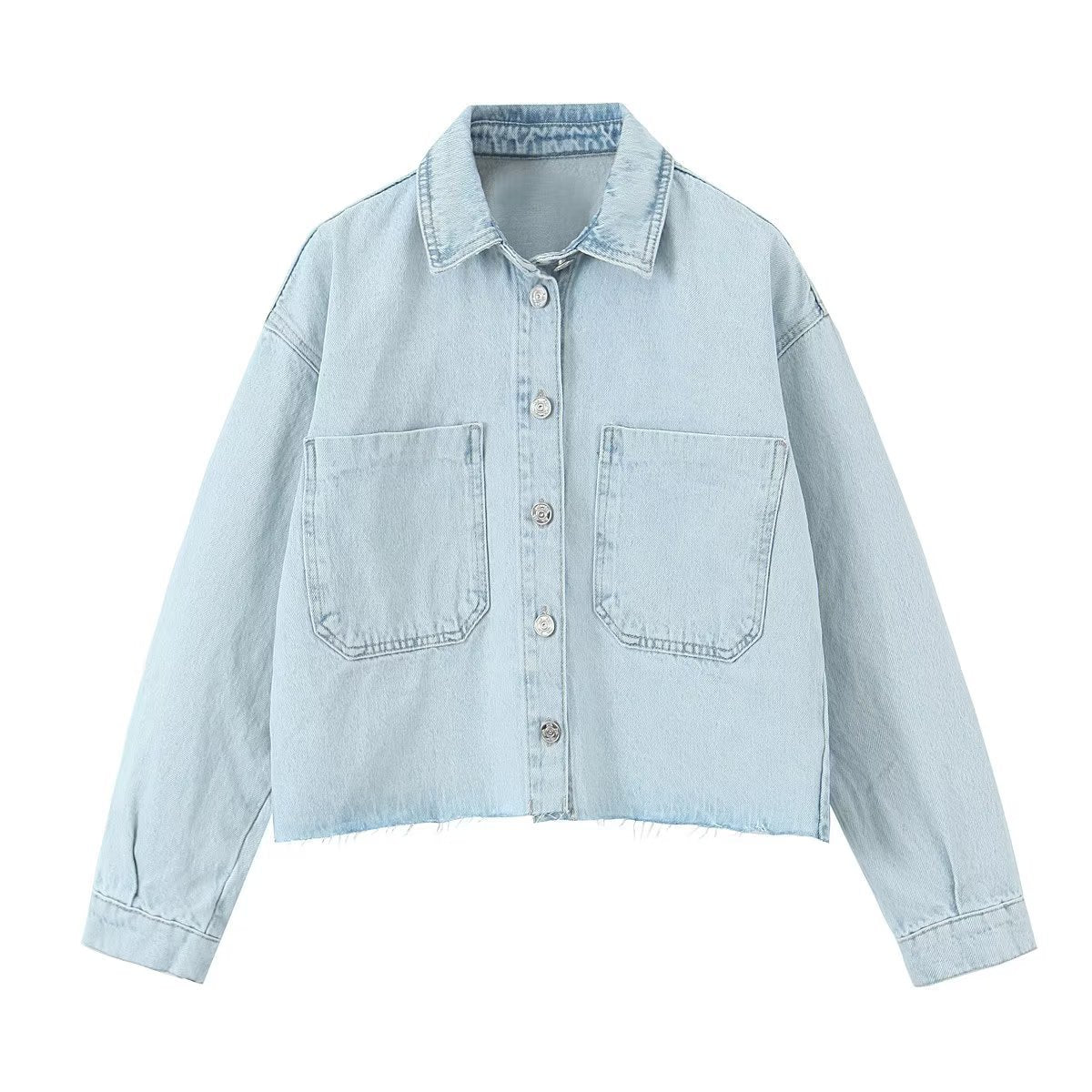 Spring Women Clothing Urban Casual Short Denim Jacket Coat