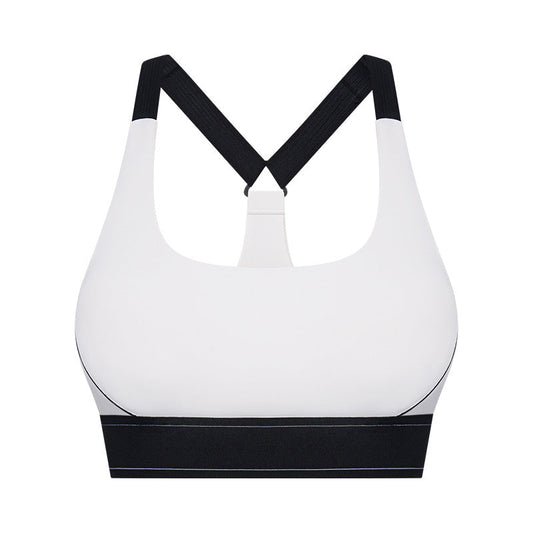 Contrast Color Adjustable Shoulder Strap Cloud Sense Sports Underwear High Strength Shockproof Push Up Comprehensive Training Sports Bra