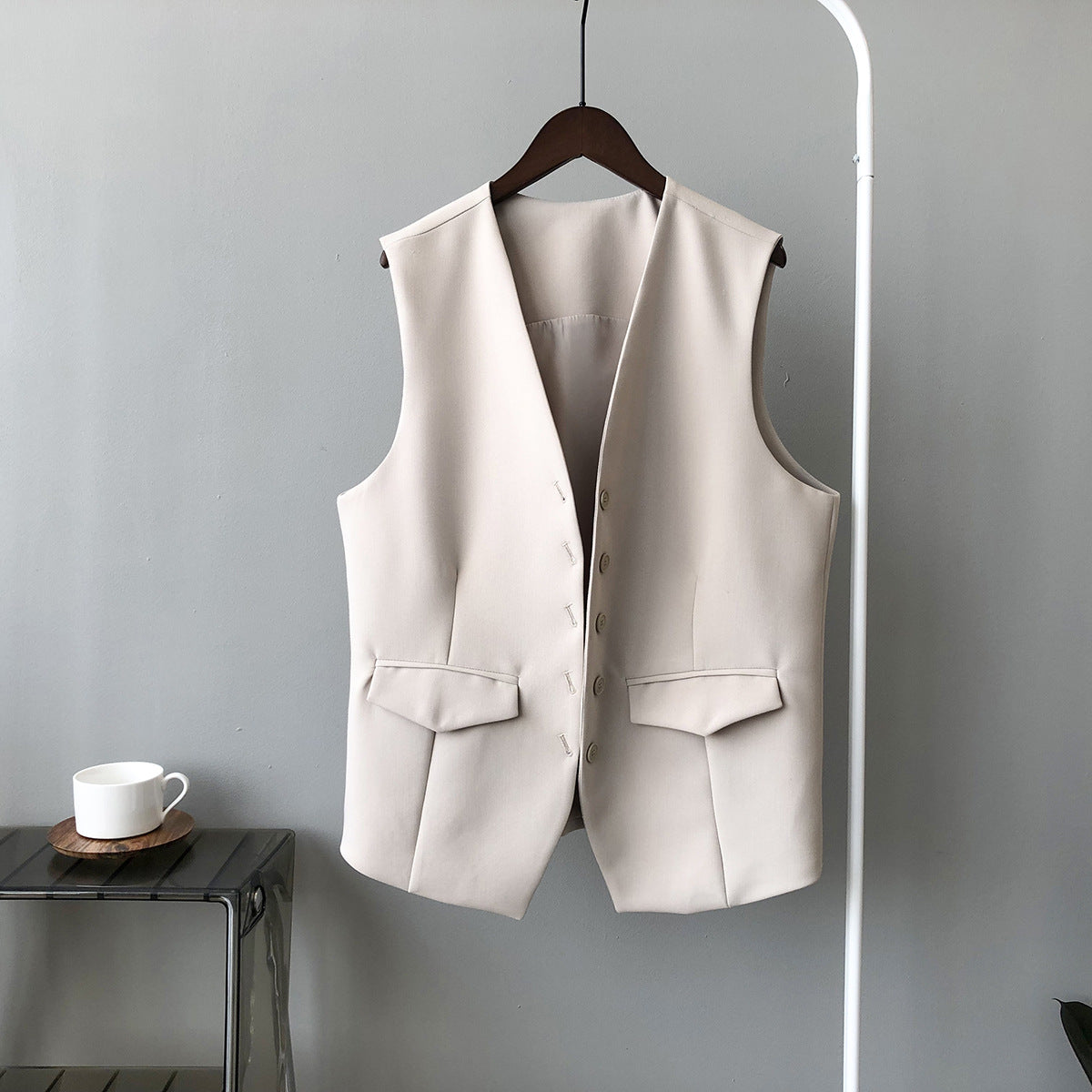 Vest for Women Autumn Korean Loose Sleeveless Single Breasted Vest Cardigan