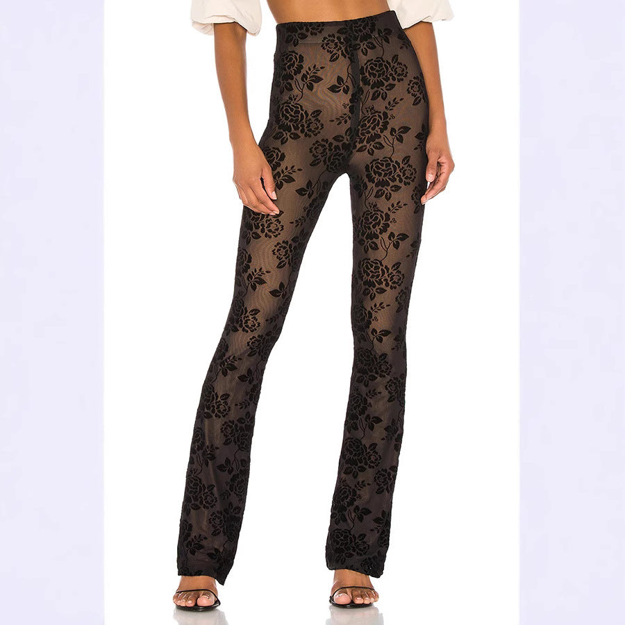 Autumn Winter with Lining Tight High Waist Trousers Casual Party Women Wear Trousers
