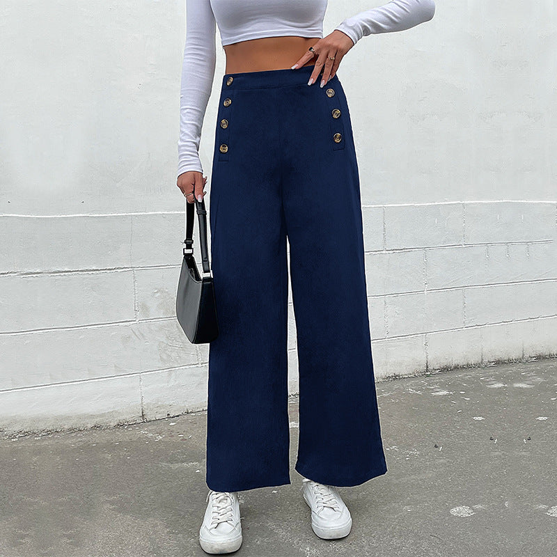 Autumn Women Clothing Trousers Slim Fit Solid Color Casual Pants Women