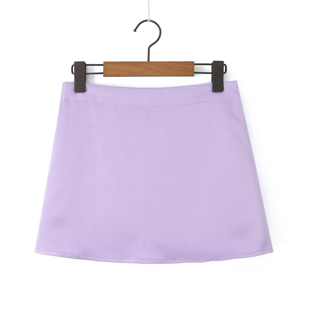 Spring Summer Women Semi Elastic Waist Classic Vacation Slimming Anti-Emptied Skirt