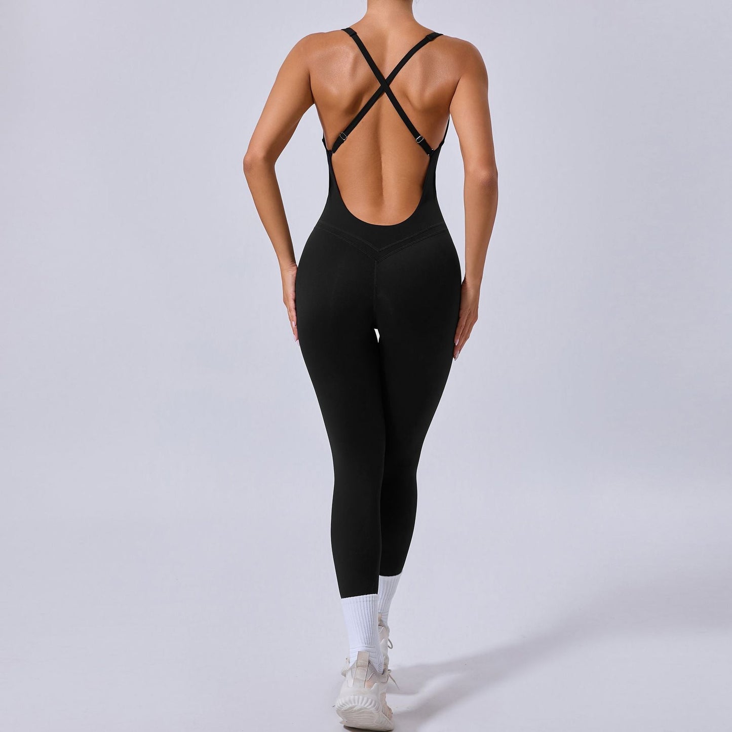 Autumn Sand Cross Beauty Back Exercise Yoga Bodysuit Adjustable Shoulder Strap Hip Lifting One Piece Yoga Clothes