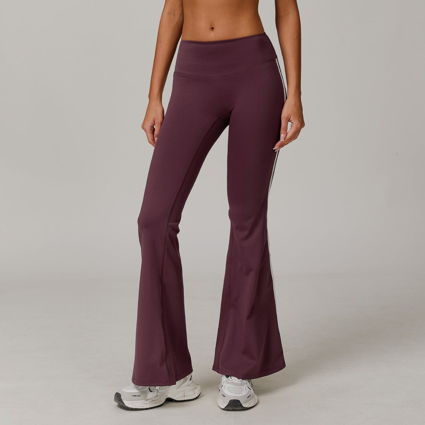 Nude Feel Sports Trousers Slightly Stretch Slimming Wide Leg Fitness Pants Quick Dry Casual Running Bell Bottom Pants
