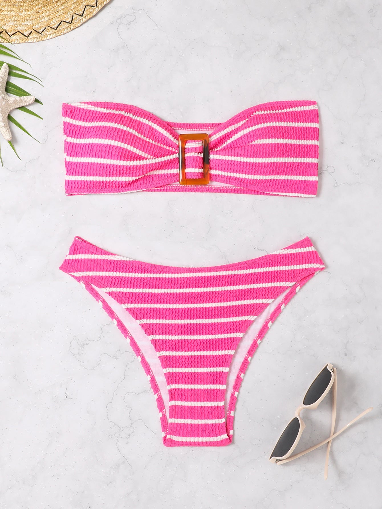 Swimsuit sexy striped tube top bikini swimsuit female bikini