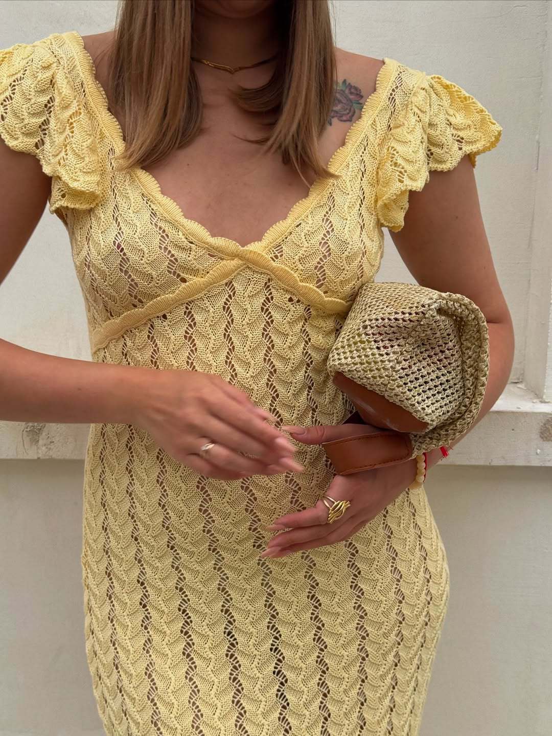 Ruffled Women Clothing Sexy V neck Knitted Sexy Dress Slim Backless Dress