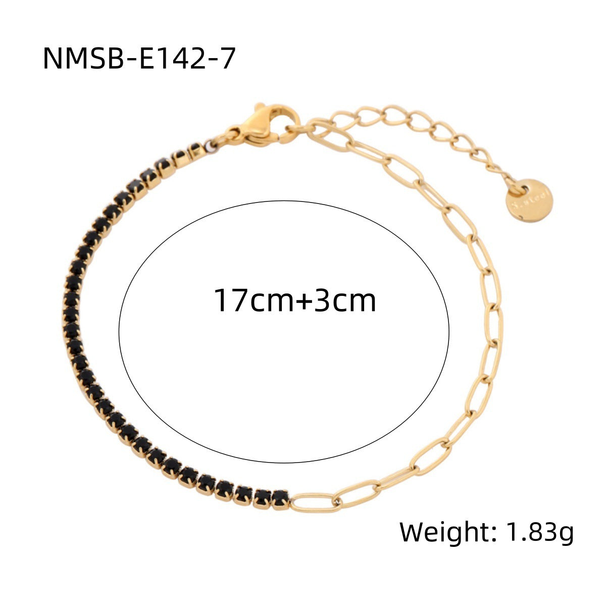 Arrival Rainbow Color Fine Diamond Titanium Steel Bracelets Women Exquisite Small Qiaoyi Row Full Diamond Stainless Steel Jewelry