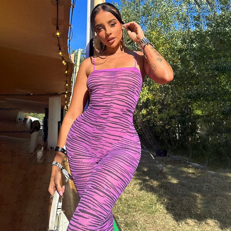 Women Clothing Summer Sexy Sling High Waist Slim Fit Bodysuit
