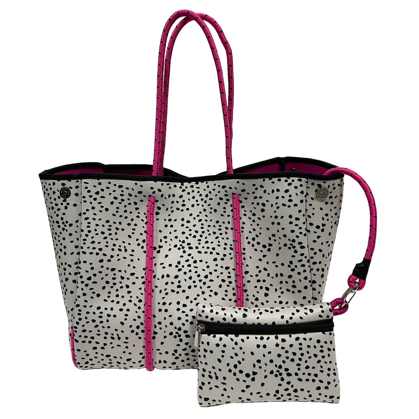 Neoprene Perforated Tote Set – Mother-Child Beach Bag, Water-Resistant Gym & Swim Duffle