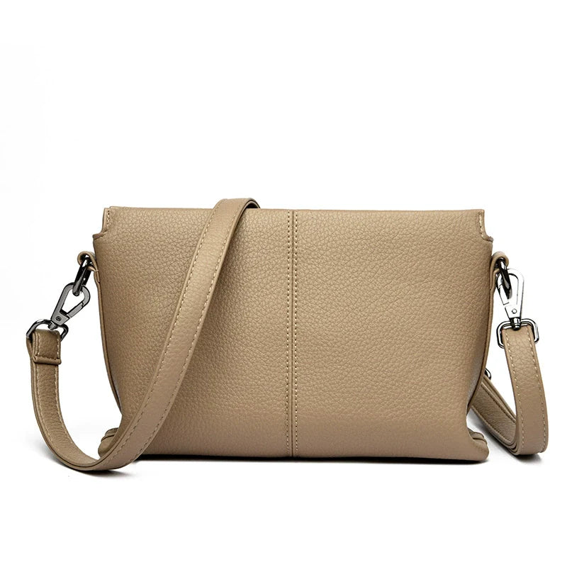 Western Style Soft Leather Women's Crossbody Bag | Fashion Small Square Shoulder Bag (Commuting & Casual Handbag)