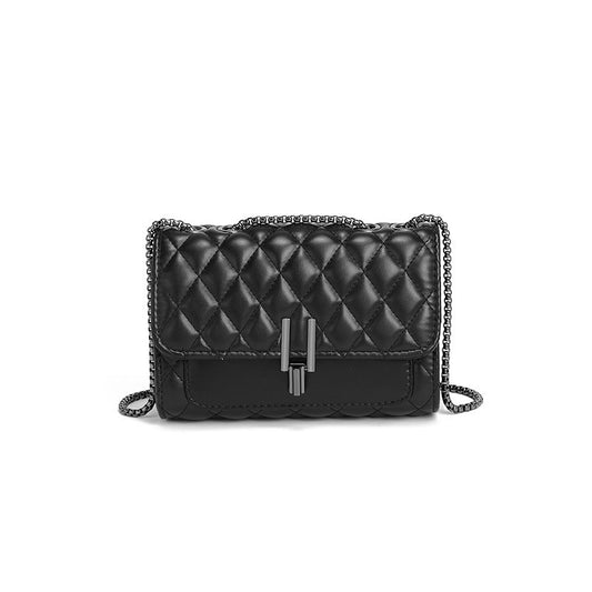 Rhombus Embroidery Line Small Square Bag Women Summer All Match Shoulder Bag Convenient Large Capacity Crossbody Chain Bag