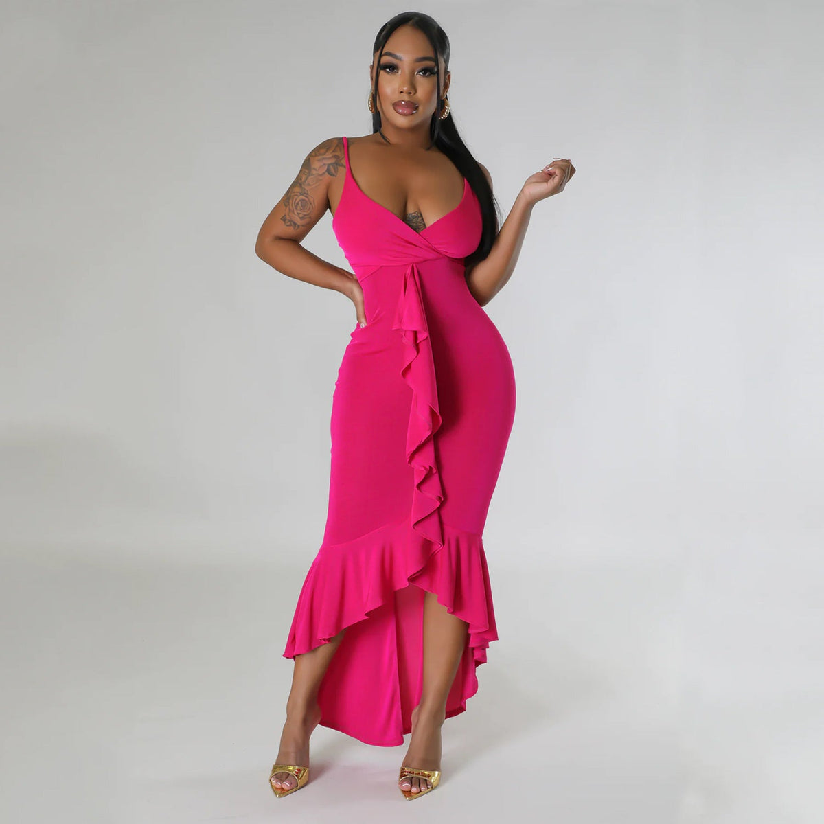 Summer Women Clothing Sexy V neck Strap Tassel Irregular Asymmetric Dress