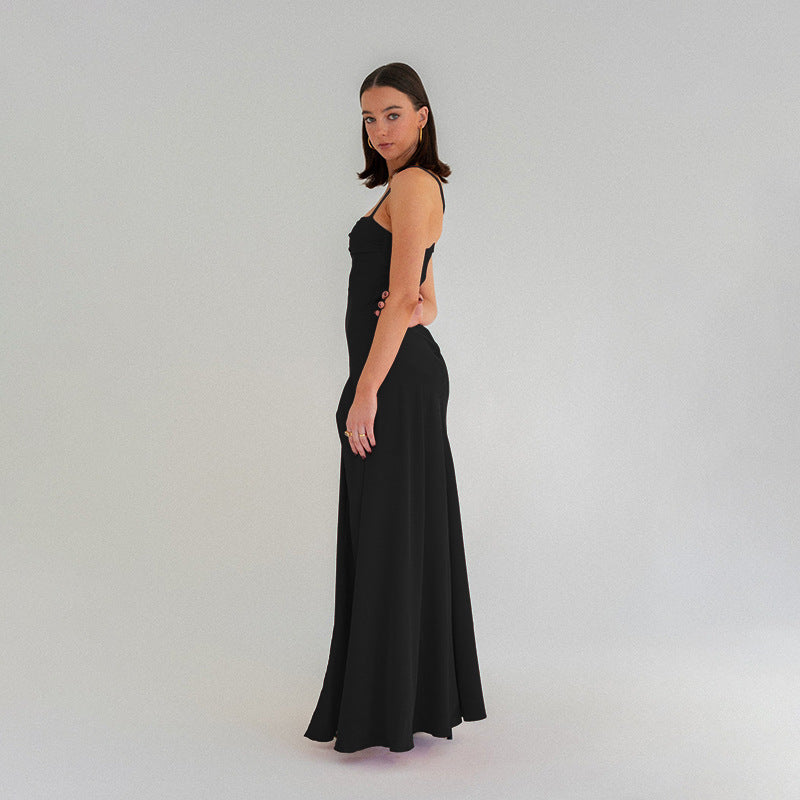 Autumn Socialite Camisole Dress Split Slimming Maxi Dress for Women
