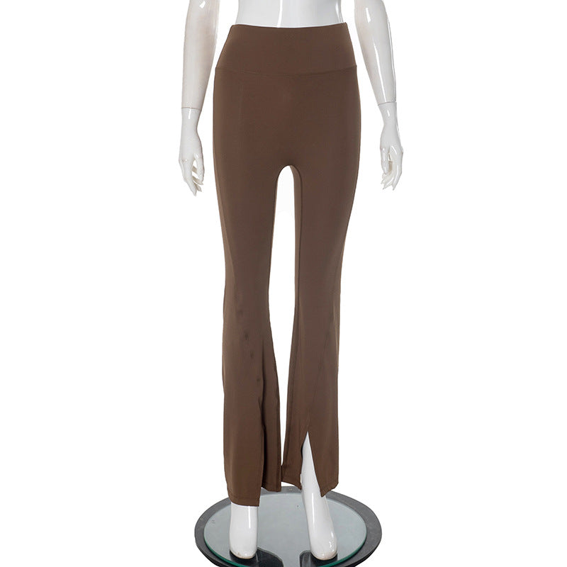 Women Clothing Autumn Winter High Waist Comfort Yoga Fitness Training Casual Trousers
