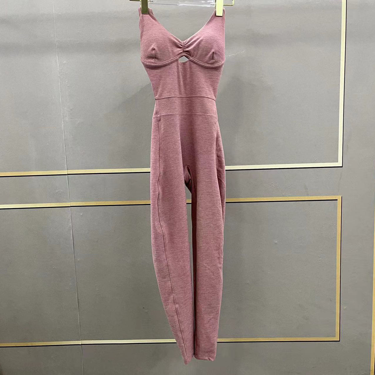 Cross Adjustable Shoulder Strap Yoga Jumpsuit Dance Belly Contracting Peach Hip Sports Stretch Tight Jumpsuit
