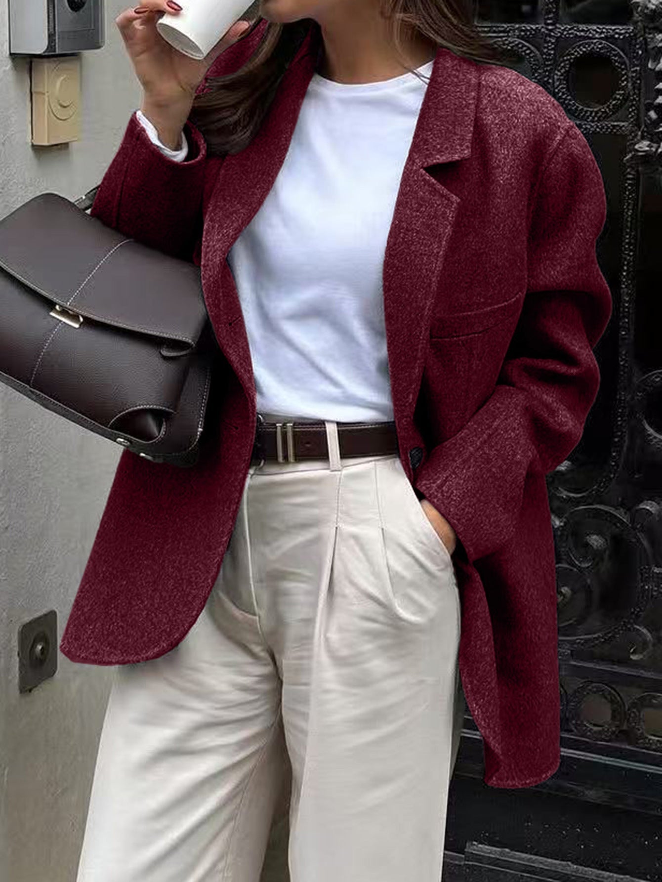 Casual Advanced Solid Color Blazer Women Clothing Autumn Winter