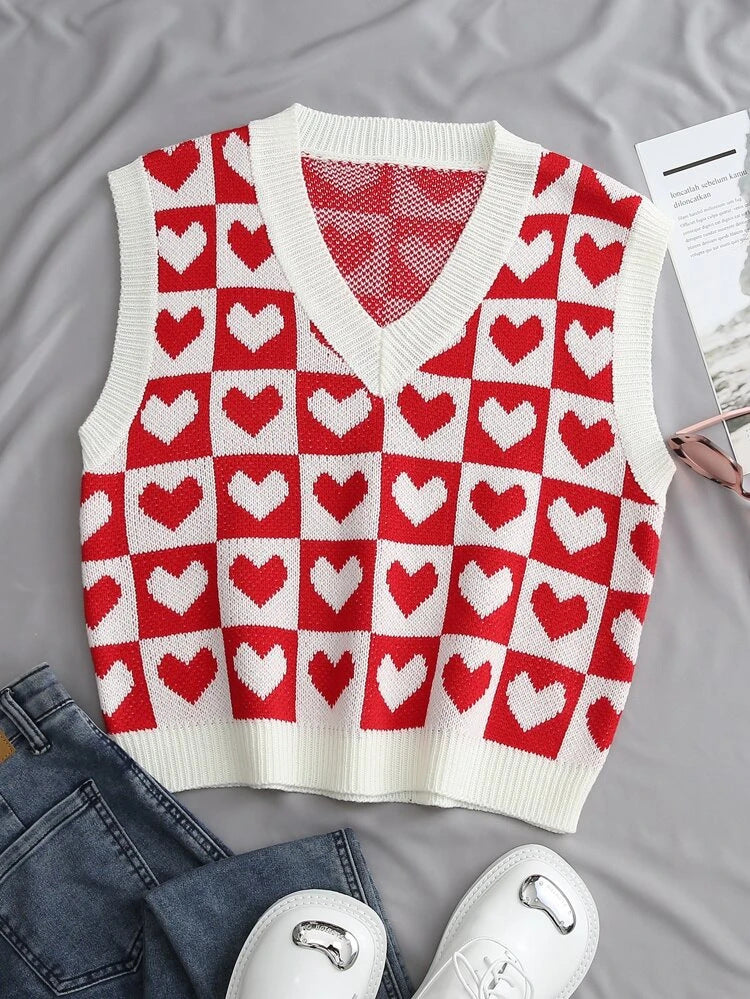 Vest Women Outer Wear Knitted Vest Spring Loose Outerwear Vest Coat
