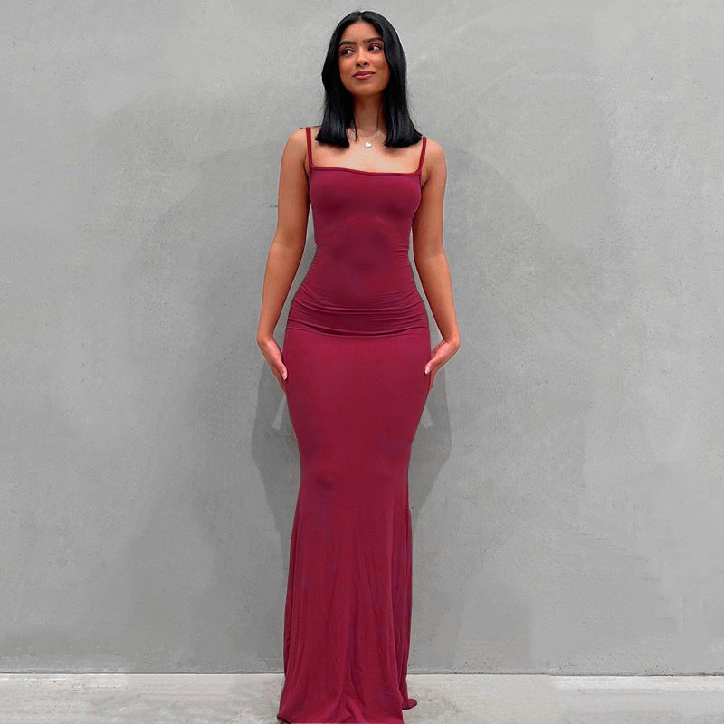 Women Clothing Dress Casual Slim Strap Home Maxi Dress