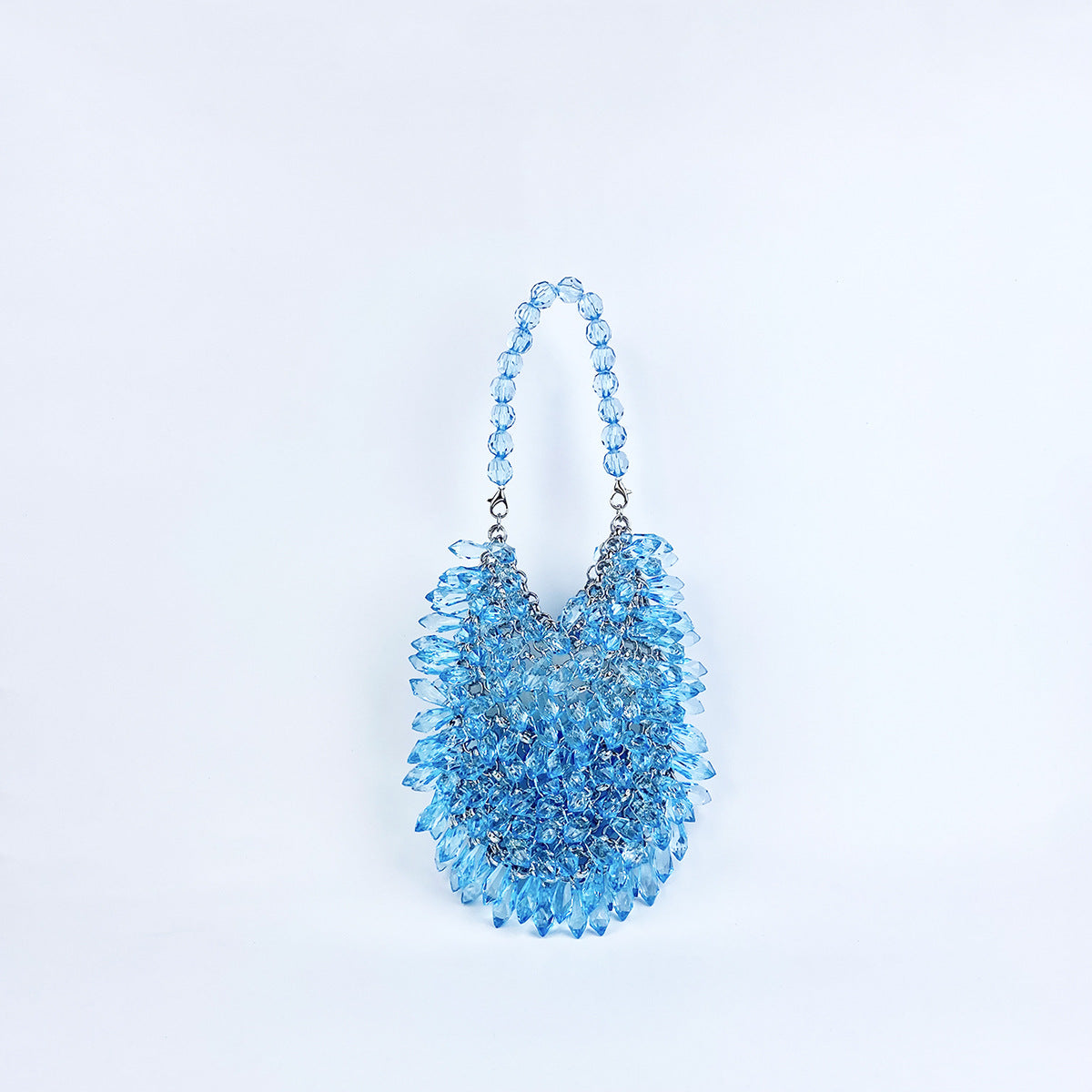 Niche Handmade Acrylic Solid Color Beads Women Portable Water Drop Bag High Sense Dinner Bag