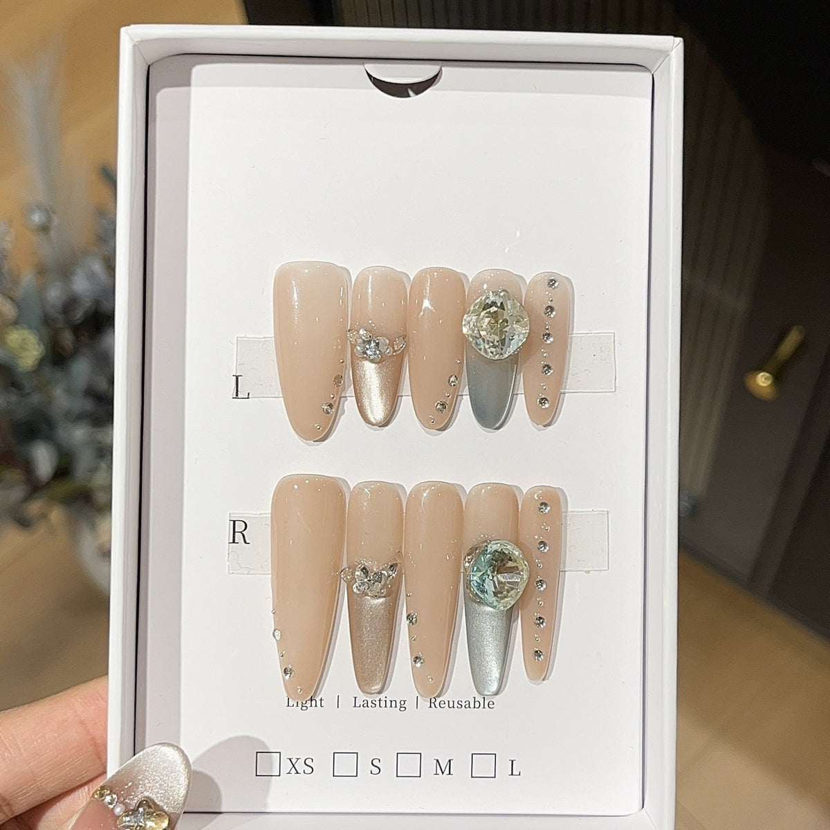 1033- Handmade press on nails fake nails removable
