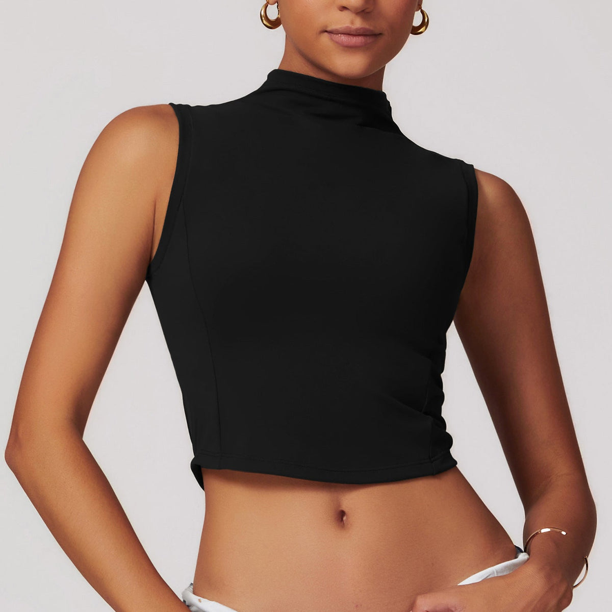 Sollinarry Brushed Yoga Vest Women Tight Fitting Cinched Running Fitness Top Casual Exercise Yoga Clothes