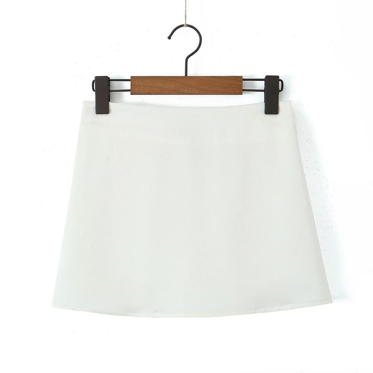 Spring Summer Women Semi Elastic Waist Classic Vacation Slimming Anti-Emptied Skirt