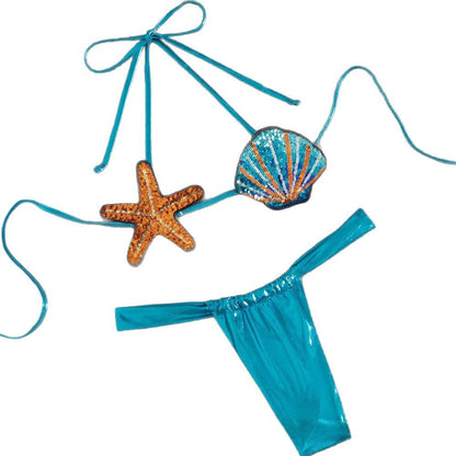 Ladies Sexy Split Swimsuit Shell Starfish Bikini Advanced Set