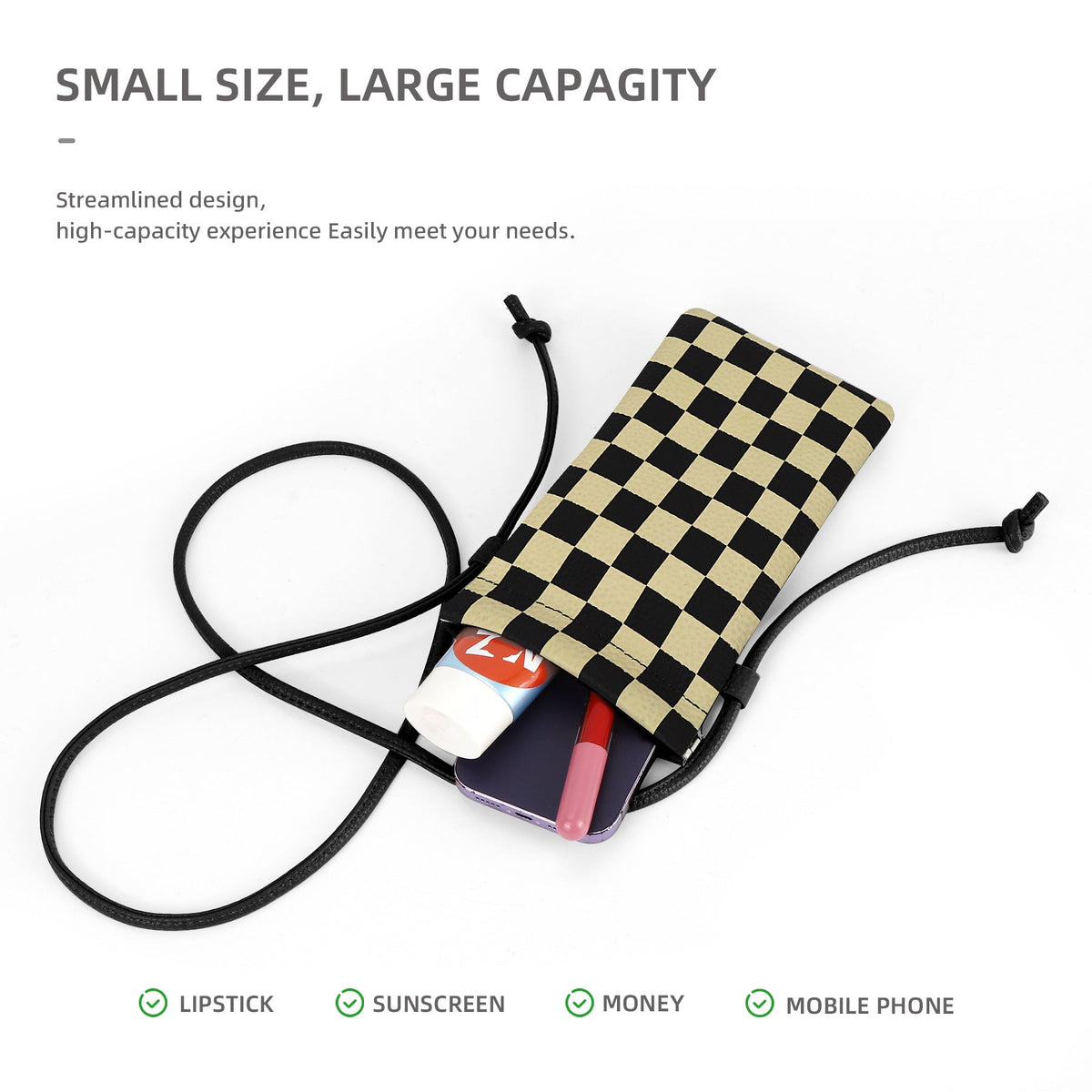 Leather mobile phone bag, mini bag, small satchel for mobile phone, phone purse crossbody