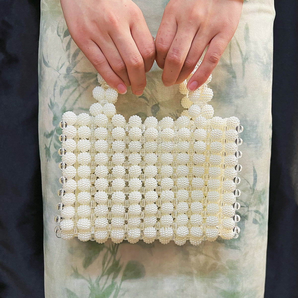 French Handmade Beaded Waxberry Beads Bag High Sense Niche Woven Dinner Party Handbag