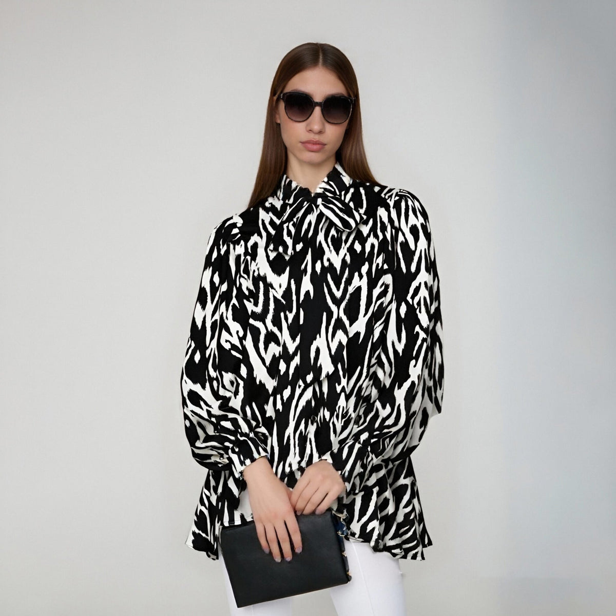 Fall Contrast Color Niche Loose Shirt Personality Street All Match Top Women High Sense