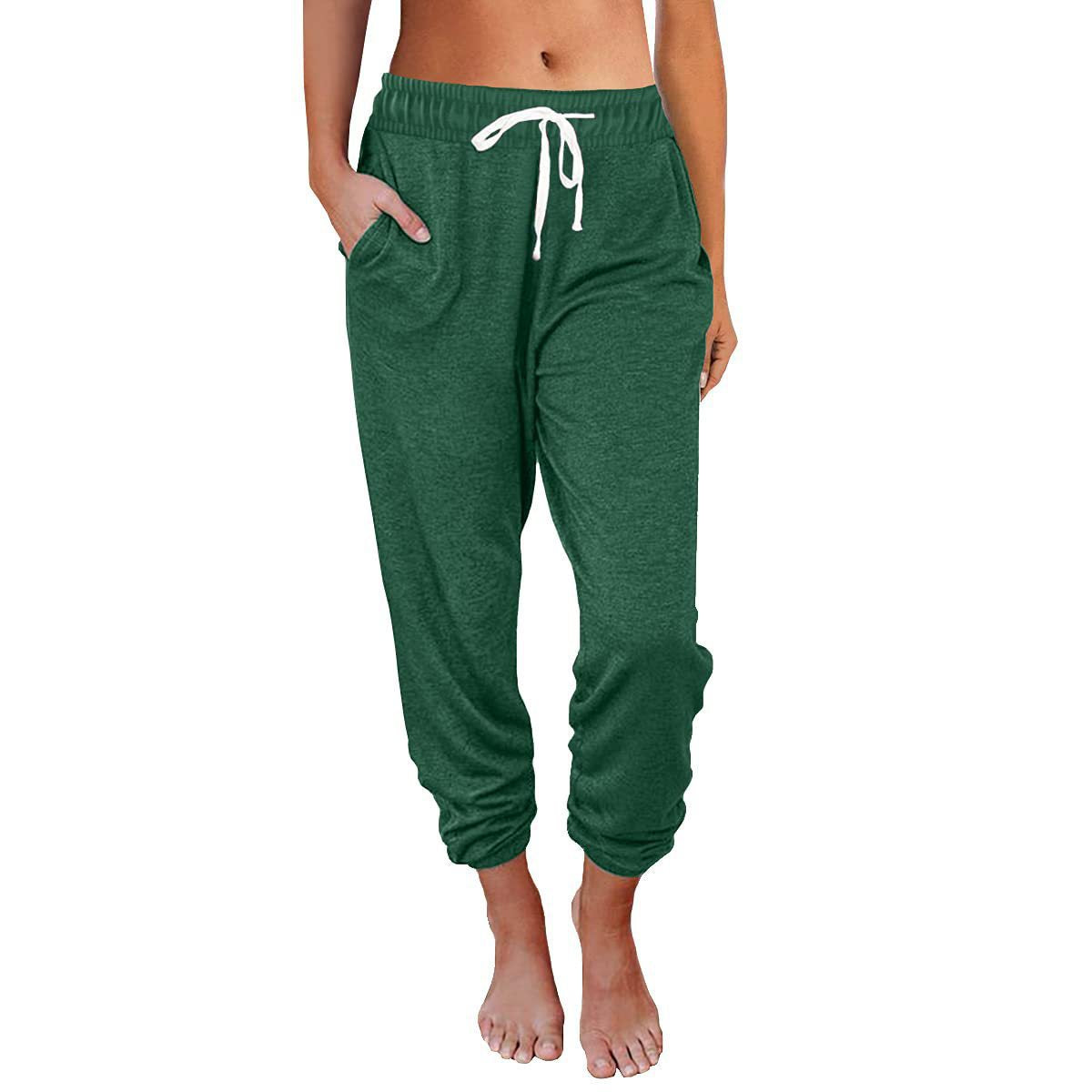 Spring Summer Women Women Clothing Casual Loose Pocket High Waist Ankle Length Jogger Pants Women