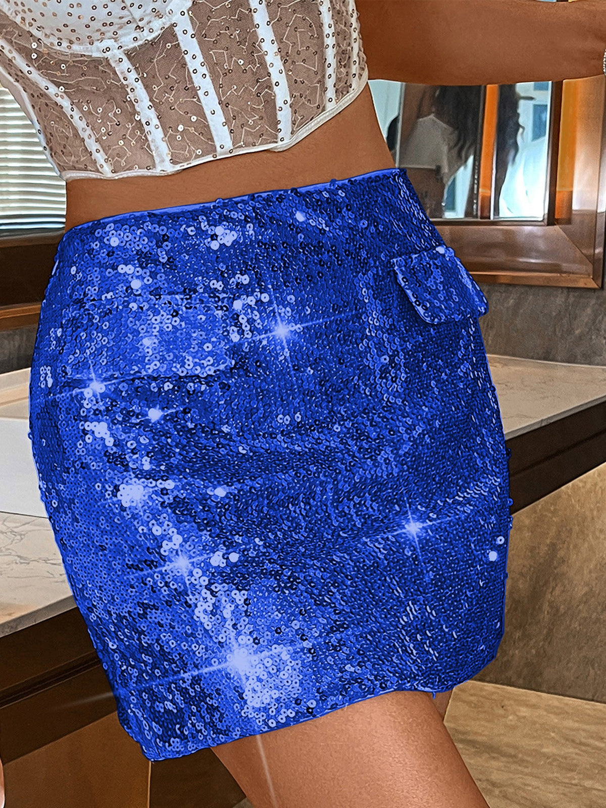 Sexy Sequined Skirt Nightclub Skirt Summer Women Clothing