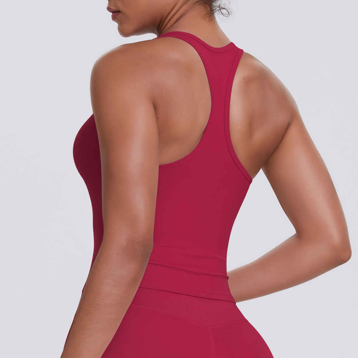Solid Color Sanding H Shaped Beauty Back Sports Vest Women Tight Quick Dry Casual Running Fitness Top Yoga Clothes