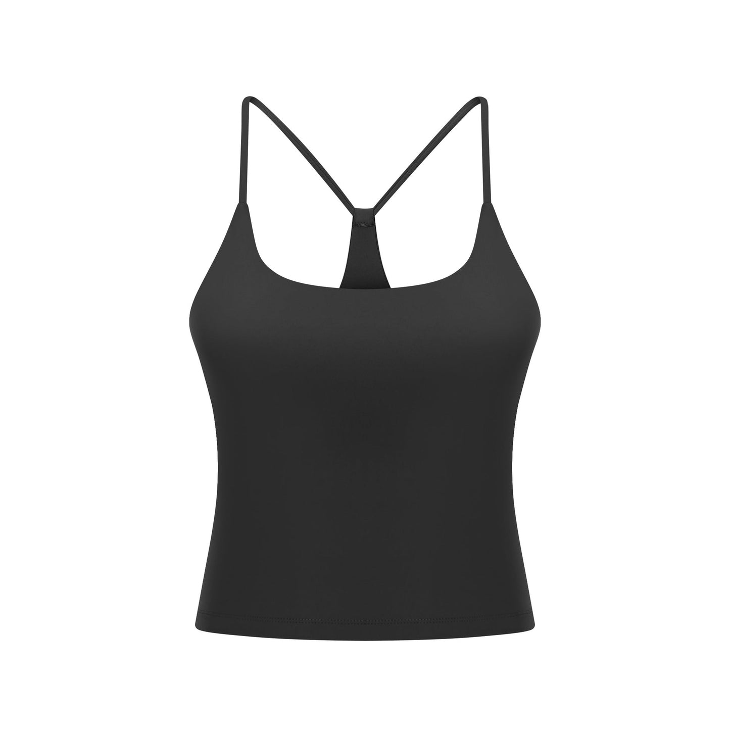 Spring Summer Sexy Y Shaped Beauty Strap Chest Pad Yoga Vest Women Moisture Wicking Stretch Skinny Yoga Clothes