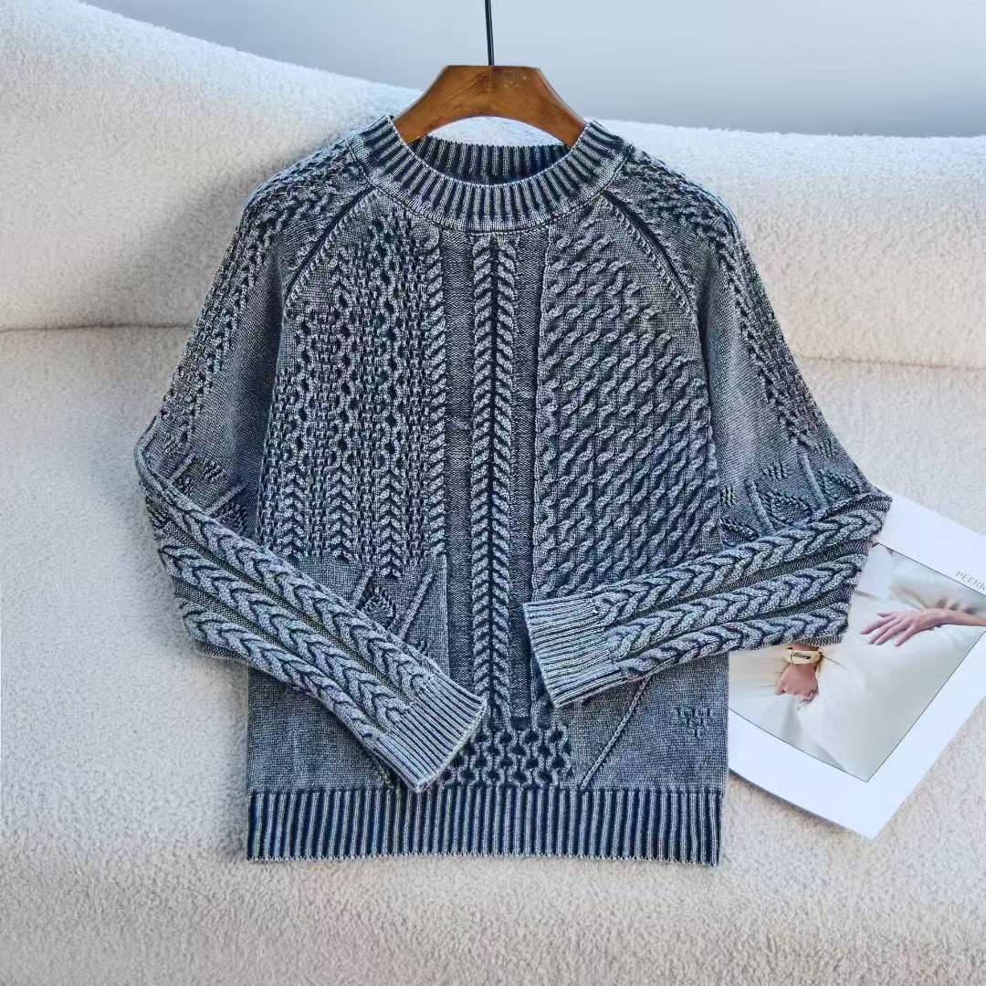 Round Neck Twisted Autumn Winter Women Loose Bottoming Shirt Thick Pullover Women Sweater