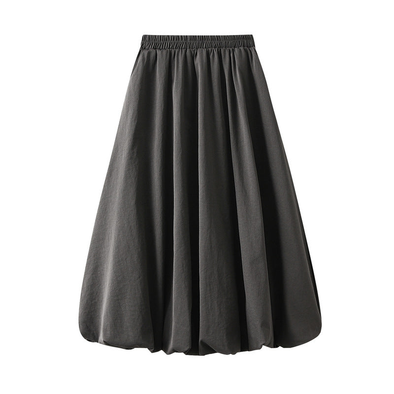 Korean Retro Bud Lantern Women Autumn Lazy Casual A line Balloon Pettiskirt