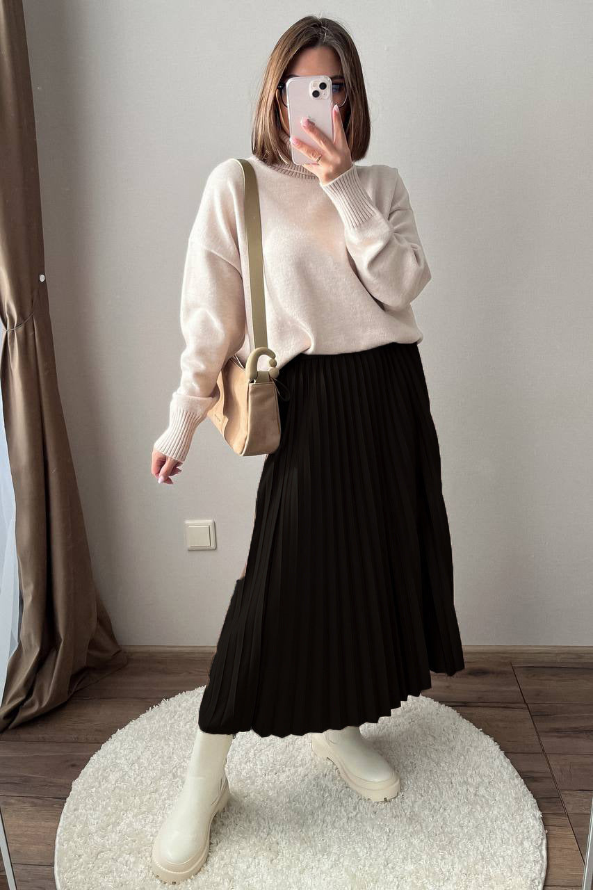 Spring Autumn Pleated Organ Skirt Soft All Match Tutu