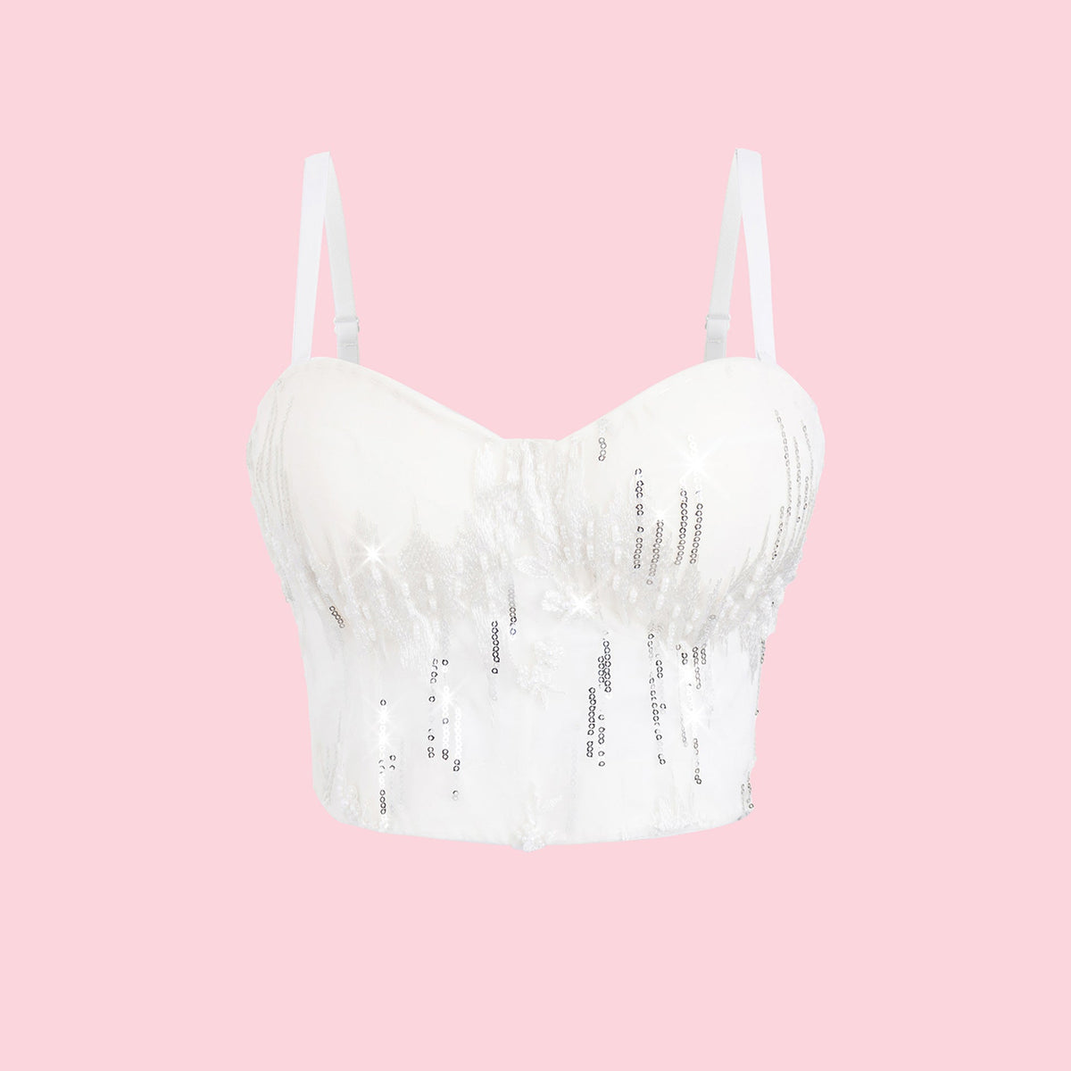 Wants Sexy Sequin Sling Underwear Padded One Piece Chest Wrapped Vest Sexy